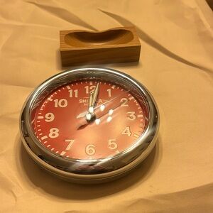 Shonola desk clock iconic rare orange color